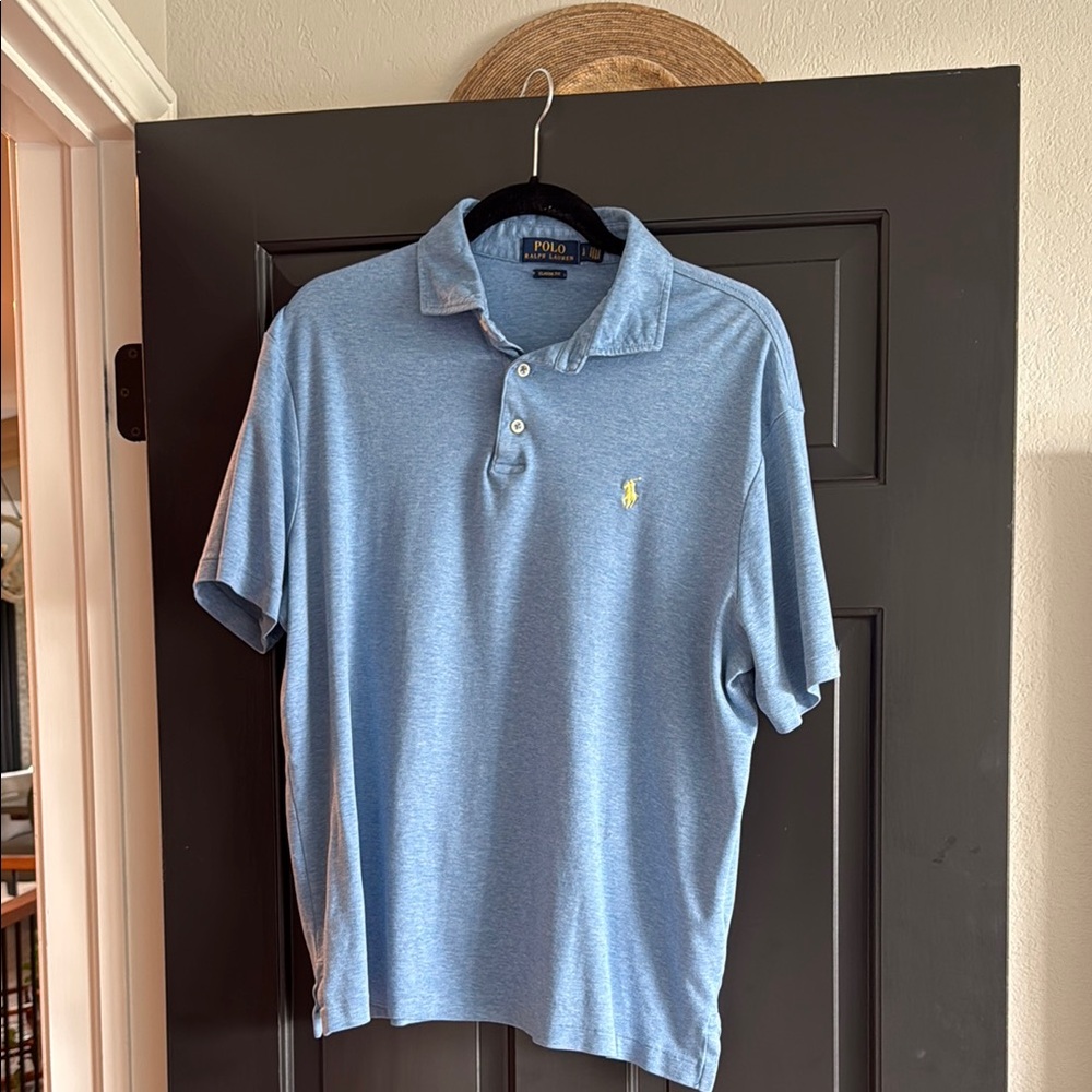 Polo by Ralph Lauren Men's Light Blue Polo Shirt